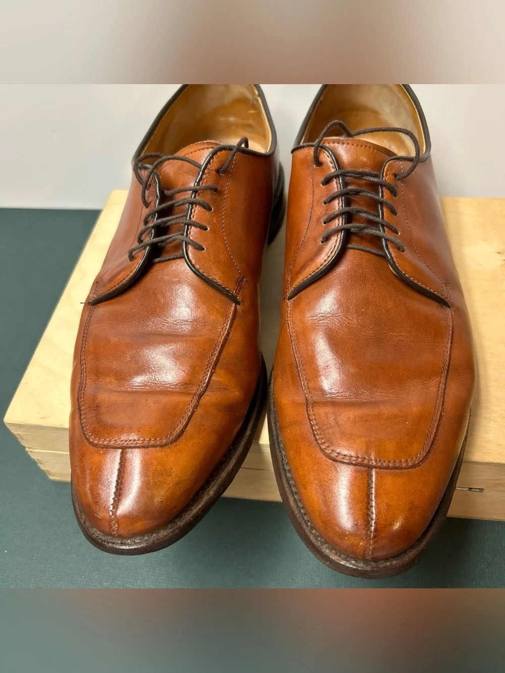Allen Edmonds Brown Delray Split Toe Dress Shoes 12D USA Made